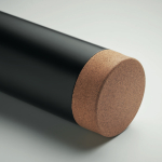 Botella de doble pared de acero inoxidable con corcho 500 ml color negro