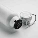 Botella de doble pared de acero inoxidable con corcho 500 ml color blanco