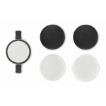 Fiambrera redonda de doble pisos de 250/700 ml y asas color blanco sexta vista