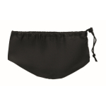 Almohada de viaje enrollable de poliéster con funda color negro quinta vista