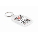 Llavero de acrílico clásico con inserto de papel a color color transparente vista principal segunda vista