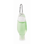 Bote rellenable de aloe vera con mosquetón aluminio 50ml color verde transparente
