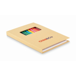 Set de dibujo infantil con papel kraft y 12 lápices de colores color beige vista principal