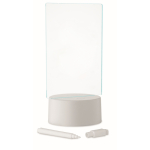 Pizarra LED acrílica con base aluminio y rotulador blanco color blanco segunda vista