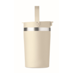 Vaso con asa de acero inoxidable reciclado y doble pared 350 ml color beige novena vista