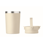 Vaso con asa de acero inoxidable reciclado y doble pared 350 ml color beige decima vista
