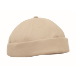 Gorro estilo Docker de algodón con malla y hebilla 260 g/m² color beige
