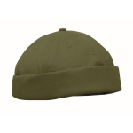 Gorro estilo Docker de algodón con malla y hebilla 260 g/m² color verde militar
