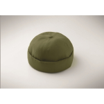Gorro estilo Docker de algodón con malla y hebilla 260 g/m² color verde militar vista fotografía segunda vista