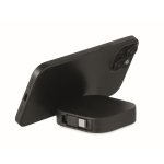 Cable retráctil tipo-C con transferencia de datos y soporte móvil color negro quinta vista