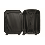 Trolley de plástico rígido con compartimiento principal y 4 ruedas color negro sexta vista