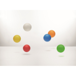 Pelota de goma de rebote alto para regalos corporativos color rojo vista fotografía tercera vista