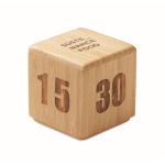Reloj temporizador de bambú con cuenta atrás digital color madera vista principal