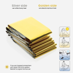 Manta de emergencia impermeable reutilizable con funda RPET color negro quinta vista