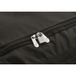 Bolsa trolley de RPET con 2 ruedas y varios bolsillos color negro vista fotografía