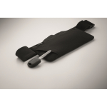 Riñonera de running en poliéster RPET 600D con cremallera color negro vista fotografía sexta vista