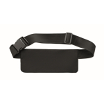 Riñonera de running en poliéster RPET 600D con cremallera color negro septima vista