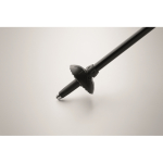 Bastón de marcha ajustable con empuñadura y correa color negro vista fotografía tercera vista