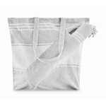Set de toalla hammam y bolsa de playa 180 g/m² color gris