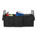 Organizador de coche plegable de poliéster RPET 600D color negro