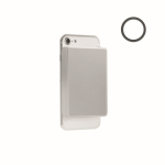 Powerbank de aluminio reciclado con indicador 10.000 mAh color plateado octava vista