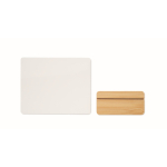 Placa de aluminio sublimado con base de bambú 12 x 15cm color madera quinta vista