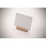 Placa de aluminio sublimado con base de bambú 12 x 15cm color madera vista fotografía cuarta vista