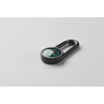 Brújula de ABS con mosquetón para actividades al aire libre color negro vista fotografía quinta vista