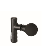 Pistola de masaje con 2 velocidades y batería 1200mAh en bolsa color negro vista de impresión