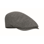 Gorra tipo boina plana de poliéster con hebilla metálica 335 g/m² color gris