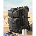 Mochila de viaje de RPET grande con varios compartimientos 15'' color negro vista bodegón