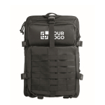 Mochila de viaje de RPET grande con varios compartimientos 15'' color negro vista de impresión