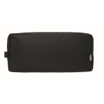 Bolsa para zapatos de poliéster RPET 600D con cremallera color negro sexta vista