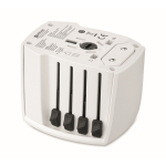 Adaptador de viaje compacto de 30 W con USB-A y USB-C color blanco tercera vista