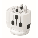 Adaptador universal con conectores USB-A y USB-C 20W color blanco quinta vista