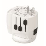 Adaptador universal con conectores USB-A y USB-C 20W color blanco sexta vista