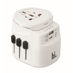 Adaptador universal con conectores USB-A y USB-C 20W color blanco segunda vista principal