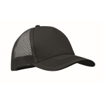 Gorra trucker 5 paneles algodón y malla 250 g/m² color negro