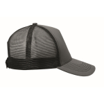 Gorra trucker 5 paneles algodón y malla 250 g/m² color gris oscuro cuarta vista