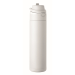 Botella antigoteo de doble pared acero inox reciclado 500 ml color blanco