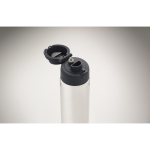 Botella de RPET con pajita 2 en 1 y asa antigoteo 700 ml color azul marino vista fotografía septima vista