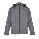 Chaqueta softshell de poliéster reciclado con capucha SOL'S color gris oscuro
