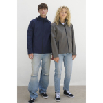 Chaqueta softshell de poliéster reciclado con capucha SOL'S color azul marino