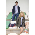 Chaqueta softshell de poliéster reciclado con capucha SOL'S color azul marino