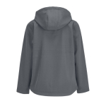 Chaqueta softshell de mujer con capucha y forro polar SOL'S color gris oscuro