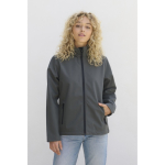 Chaqueta softshell de mujer con capucha y forro polar SOL'S color gris oscuro
