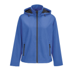 Chaqueta softshell de mujer con capucha y forro polar SOL'S color azul real tercera vista