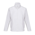 Chaqueta micropolar unisex con cremallera y bolsillos SOL'S color blanco novena vista