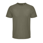 Camiseta de poliéster reciclado transpirable SOL'S color verde militar