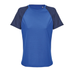 Camiseta de poliéster reciclado transpirable para mujer SOL'S color azul oscuro jaspeado